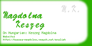 magdolna keszeg business card